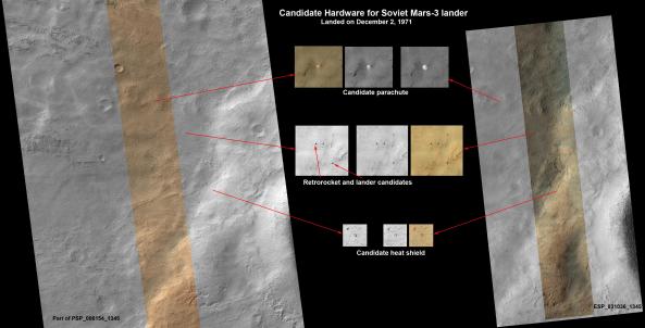 Imágenes de la Mars 3 que llegó a Marte en 1971